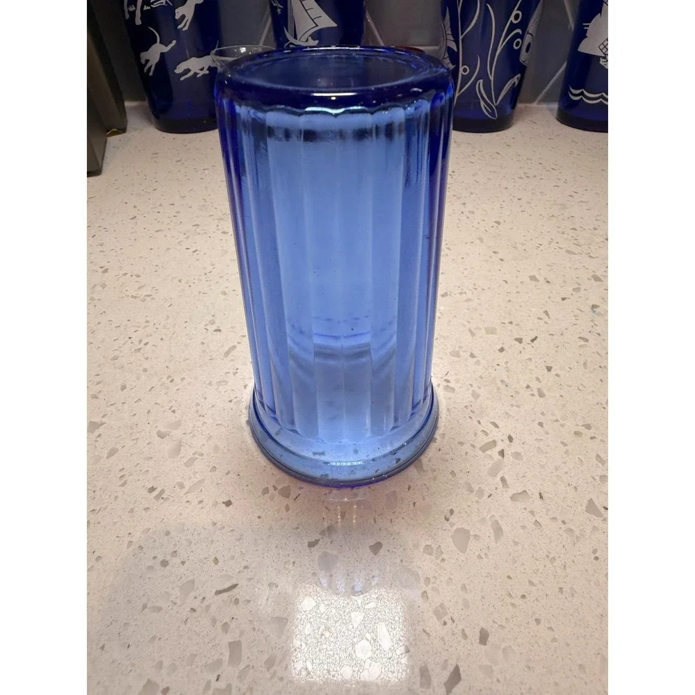 Hazel Atlas Aurora Cobalt Blue 4 3/4